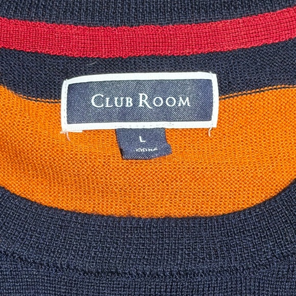 Club Room Mens Merino Wool Stripe Sweater - Picture 3 of 8